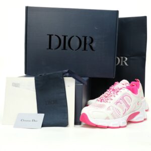 【AT10825】ディオール Dior Chronoシリーズ ハイカットスニーカー バービーピンク＆ホワイト おしゃれなファッションランニングシューズ | Christian Dior