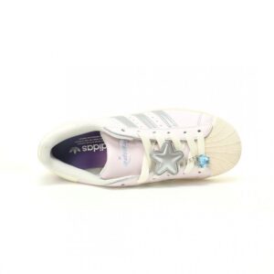 【AT10843】アディダス・オリジナルス スーパースターII 2.0パープル＆シルバーレザースニーカー | Adidas Superstar