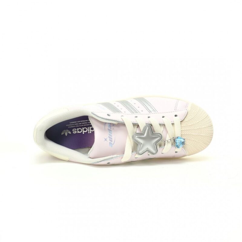 【AT10843】アディダス・オリジナルス スーパースターII 2.0パープル＆シルバーレザースニーカー | Adidas Superstar