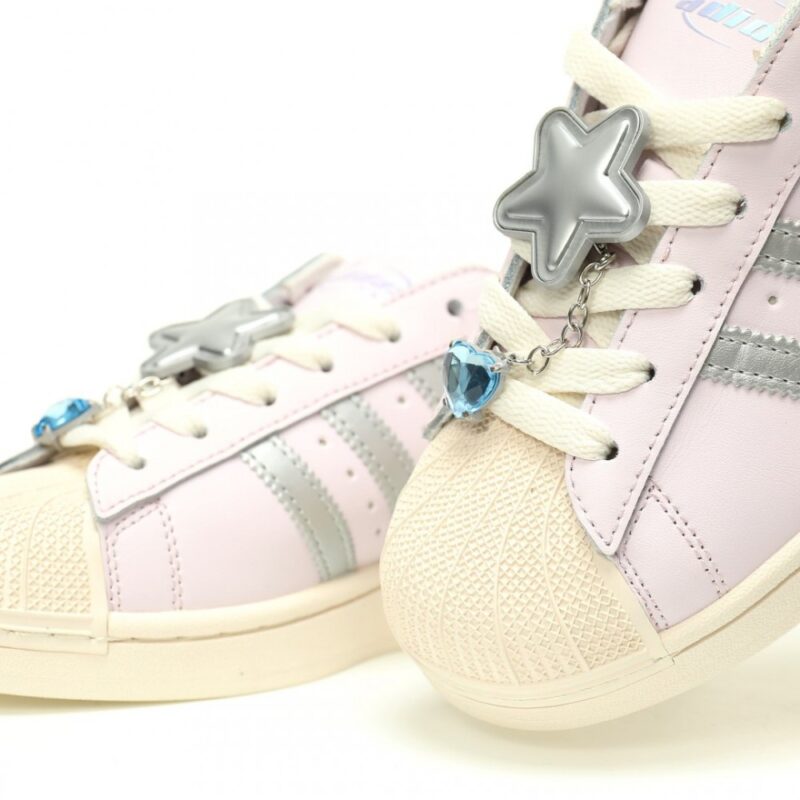 【AT10843】アディダス・オリジナルス スーパースターII 2.0パープル＆シルバーレザースニーカー | Adidas Superstar
