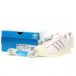 【AT10843】アディダス・オリジナルス スーパースターII 2.0パープル＆シルバーレザースニーカー | Adidas Superstar