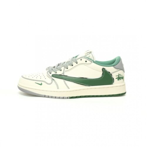 【AT10942】Nikeナイキ×Stussyステューシー×Travis Scottトラビス・スコット Air Jordan 1 Lowカスタムスニーカー | Nike x Stussy