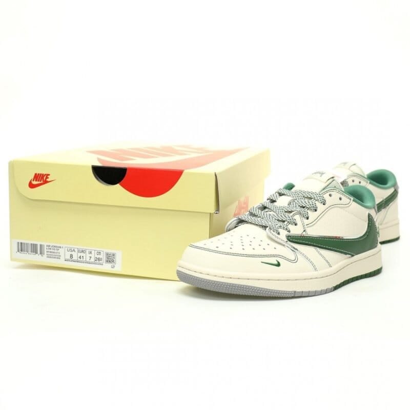 【AT10942】Nikeナイキ×Stussyステューシー×Travis Scottトラビス・スコット Air Jordan 1 Lowカスタムスニーカー | Nike x Stussy