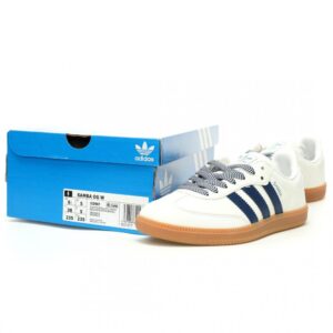 【AT10963】アディダス オリジナルス サンバ OG スニーカー - クリーム色と藏青色のスポーティなデザイン | adidas