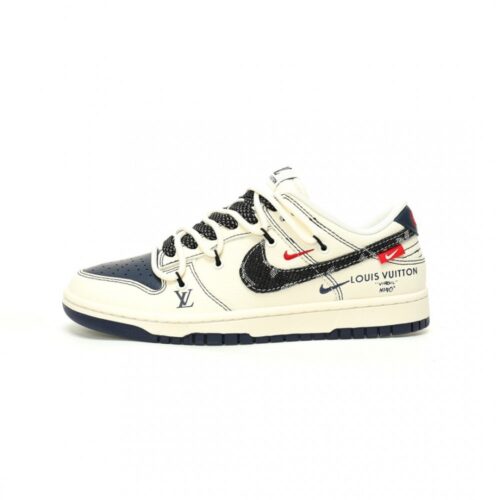 【AT10989】Louis Vuitton x ナイキ SB ダンク ロー コラボシューズ - 高級LVデニムデザイン足元アイコン | LV x Nike