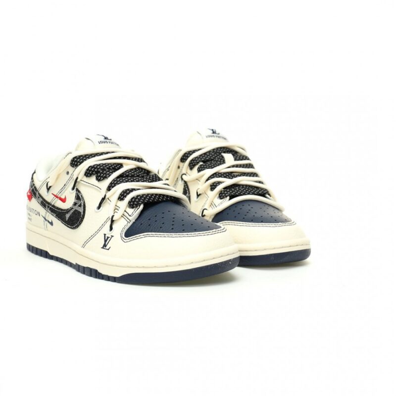【AT10989】Louis Vuitton x ナイキ SB ダンク ロー コラボシューズ - 高級LVデニムデザイン足元アイコン | LV x Nike