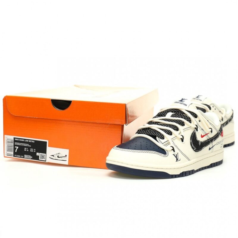 【AT10989】Louis Vuitton x ナイキ SB ダンク ロー コラボシューズ - 高級LVデニムデザイン足元アイコン | LV x Nike