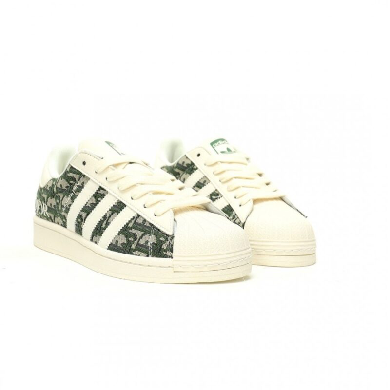 【AT10999】ディオール x アディダス スーパースター スニーカー ファッションと衝突 | Dior x Adidas