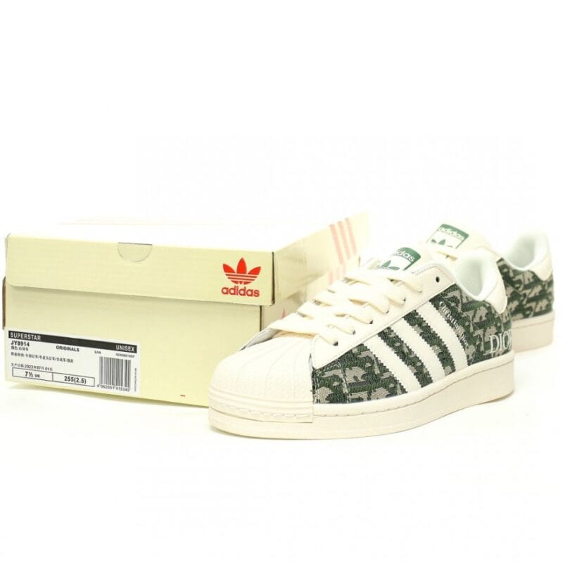 【AT10999】ディオール x アディダス スーパースター スニーカー ファッションと衝突 | Dior x Adidas