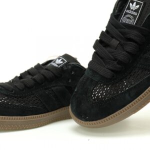【AT11206】アディダスオリジナルスサンバOGクラシックブラックメッシュスニーカー | Adidas