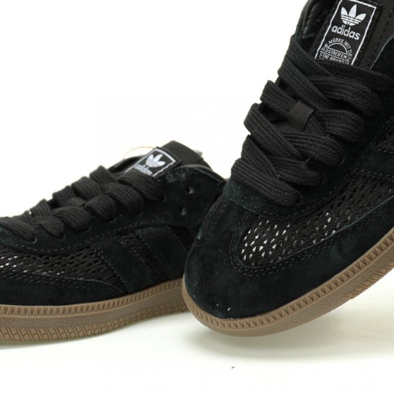 【AT11206】アディダスオリジナルスサンバOGクラシックブラックメッシュスニーカー | Adidas