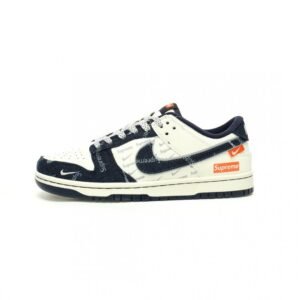 【AT11212】シュプリーム x ナイキコラボレーションSBダンクロー デニムオレンジ スニーカー | Nike Dunk
