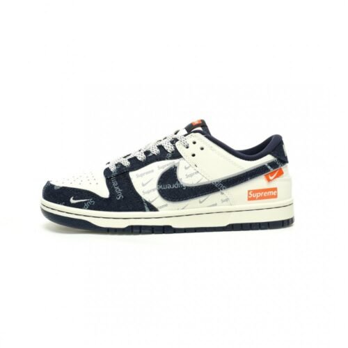 【AT11212】シュプリーム x ナイキコラボレーションSBダンクロー デニムオレンジ スニーカー | Nike Dunk