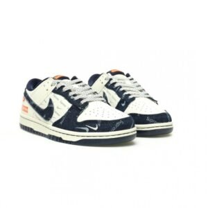 【AT11212】シュプリーム x ナイキコラボレーションSBダンクロー デニムオレンジ スニーカー | Nike Dunk