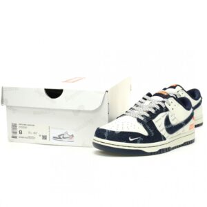 【AT11212】シュプリーム x ナイキコラボレーションSBダンクロー デニムオレンジ スニーカー | Nike Dunk