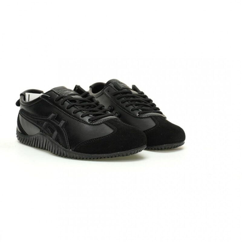 【AT11232】Onitsuka Tiger Mexico 66 Driving スニーカー | ブラックカラーの高級素材と快適な履き心地 | Onitsuka Tiger