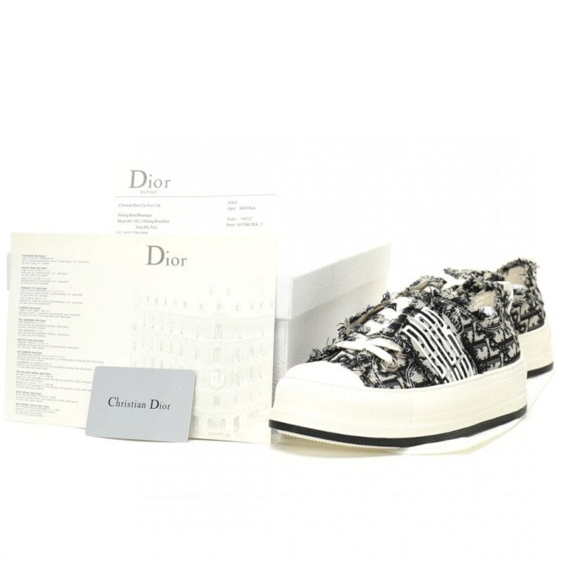 【AT11374】Dior（ディオール）Walk'n'Diorシリーズ ローカットスニーカー 黒白ストリートファッション フランスブランド | Christian Dior