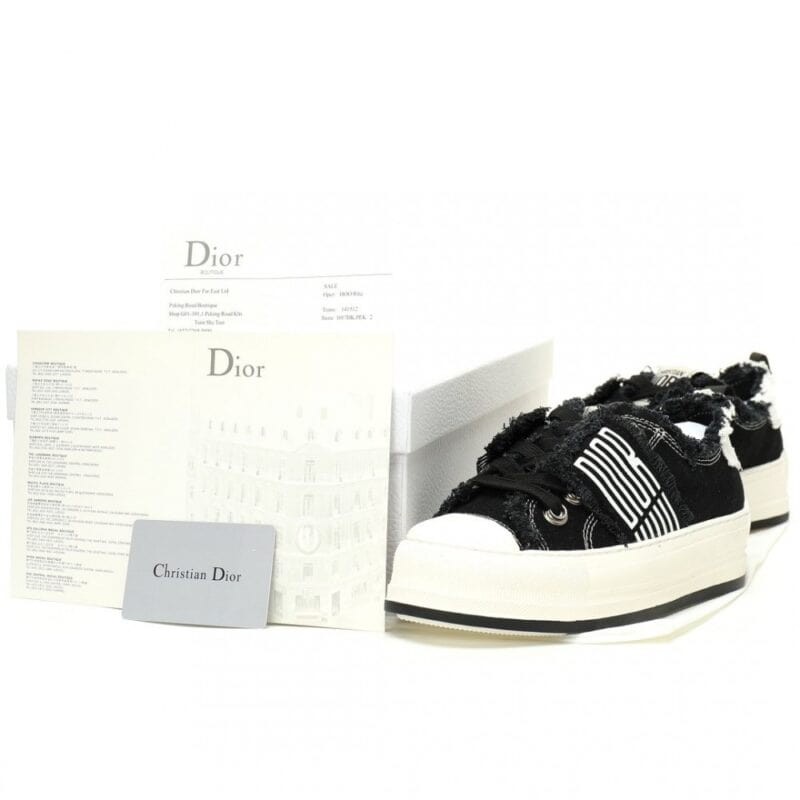 【AT11377】Dior デニム帆布厚底スニーカー - エレガントなフランスのストリートスタイル | Christian Dior