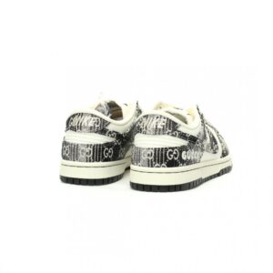 【AT11426】Gucci x Nike SB Dunk Low コラボ スニーカー 新作デニムキャンバス ブラックベージュ クラシックなストリートスタイル | Gucci x Nike