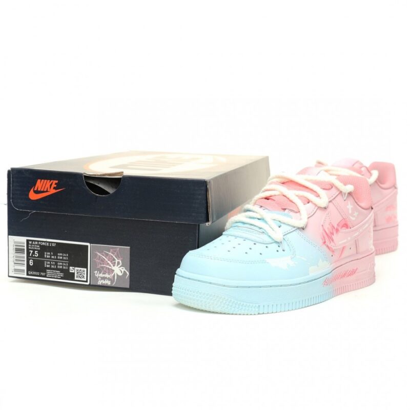【AT11429】ナイキ Air Force 1 '07 Low エアフォース1 '07ローカット マカロンブルーピンクグラデーションカラー スニーカー | AF1