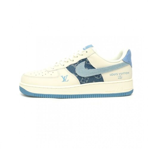 【AT11432】ルイ・ヴィトン × ナイキ モノグラムデニムエアフォース1 スニーカー限定販売 | LV x Nike