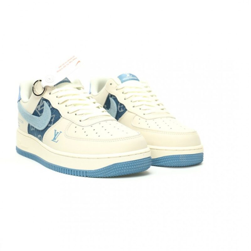 【AT11432】ルイ・ヴィトン × ナイキ モノグラムデニムエアフォース1 スニーカー限定販売 | LV x Nike