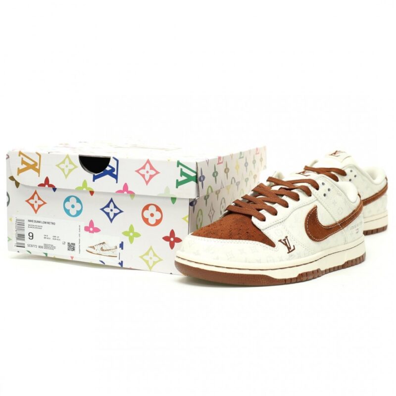 【AT11464】ルイヴィトン x ナイキ SB ダンクロー カスタムスケートボードシューズ | Nike x Louis Vuitton