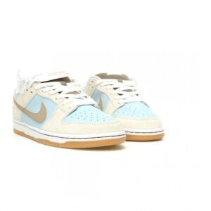 【AT11482】Nike SB Dunk Lowシリーズ: ホワイト＆スカイブルーのストリートスケートボードシューズ | Nike x Travis Scott