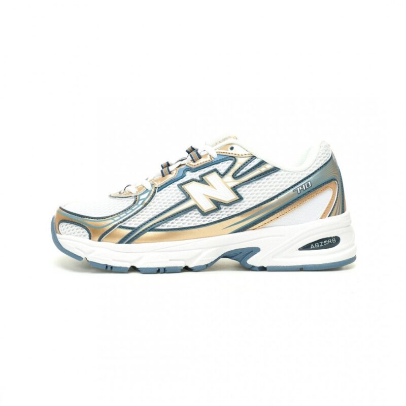 【AT11494】New Balance 740v2 青と白のシャンパンゴールドカラーのファッションスニーカー | New Balance