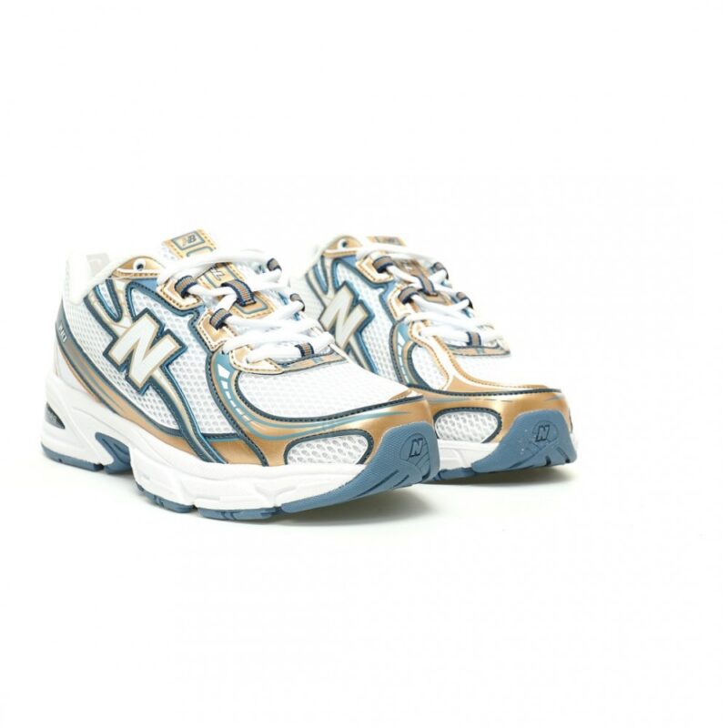 【AT11494】New Balance 740v2 青と白のシャンパンゴールドカラーのファッションスニーカー | New Balance