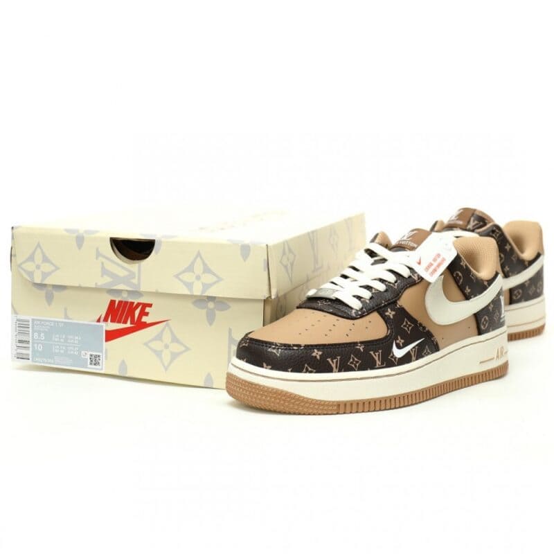 【AT11544】Louis Vuitton x Nike Air Force 1のモノグラムカーフスキンスニーカー | Nike x Louis Vuitton