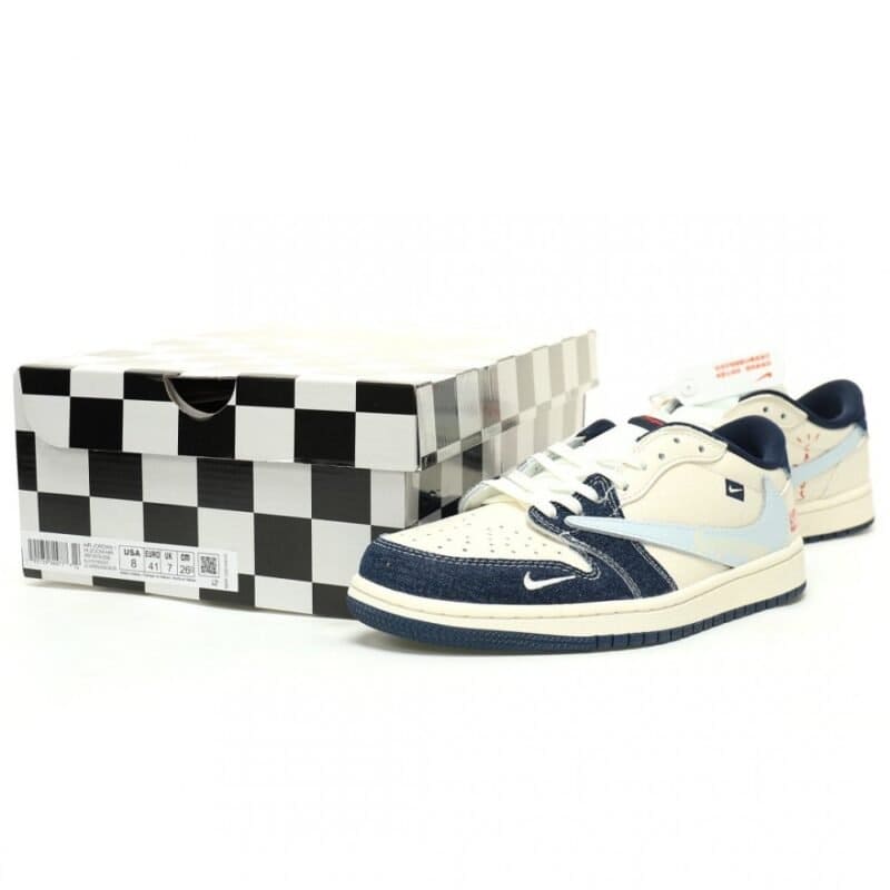 【AT11548】Supreme x Travis Scott x Nike Air Jordan 1 Low OG SP ストリートカルチャーとバスケットボールの伝説が融合したスニーカー | Nike x Supreme