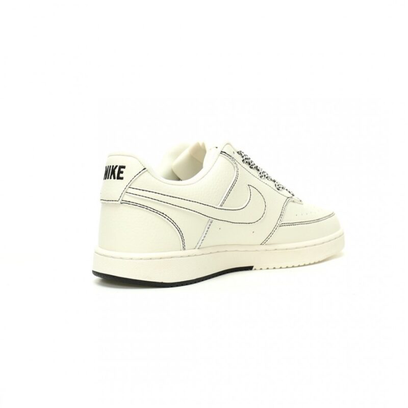 【AT11571】LV x Nike Court Vision Lowスポーツシューズ - ブラック/アイボリー | Nike x Louis Vuitton