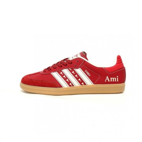 【AT11718】Ami Paris x Adidasオリジナル Samba OGハーフサイズ革スニーカー | Adidas Originals