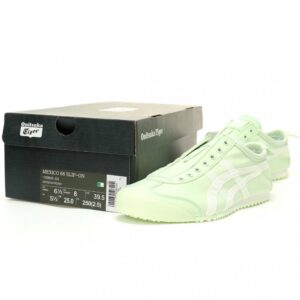 【AT11758】Onitsuka Tiger Mexico 66 Slip-On スリップオンシューズ | クリームグリーン レトロなスポーツ美学 | Onitsuka Tiger