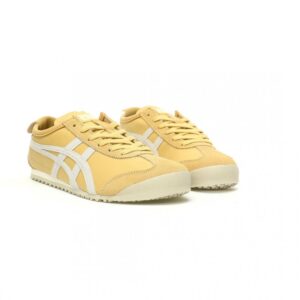 【AT11760】Onitsuka Tiger鬼塚虎 Mexico 66 レザースニーカー レモンイエロー/ホワイト | Onitsuka Tiger