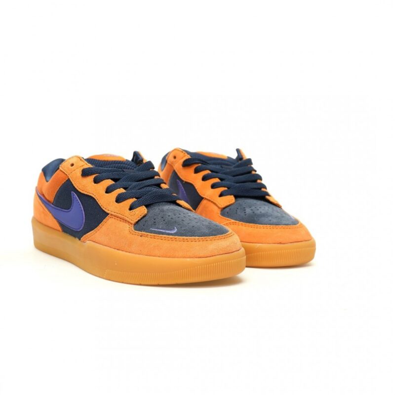 【AT11775】Nike SB Force 58 サンオレンジ ミッドナイトネイビー配色 スケートシューズ | Nike x Air Force 1