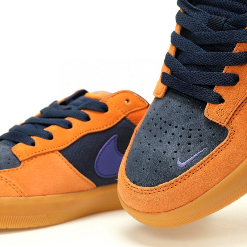 【AT11775】Nike SB Force 58 サンオレンジ ミッドナイトネイビー配色 スケートシューズ | Nike x Air Force 1