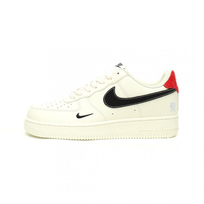 【AT11778】ナイキエアフォース1 | ストリートファッションのアイコン | 黒とベージュのクラシックデザイン | Nike x Air Force 1