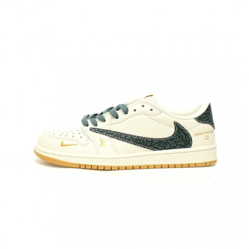 【AT11838】ルイ・ヴィトン x トラヴィス・スコット x ナイキコラボAir Jordan 1 Low | 贅沢とストリートカルチャーの融合 | Nike x Louis Vuitton