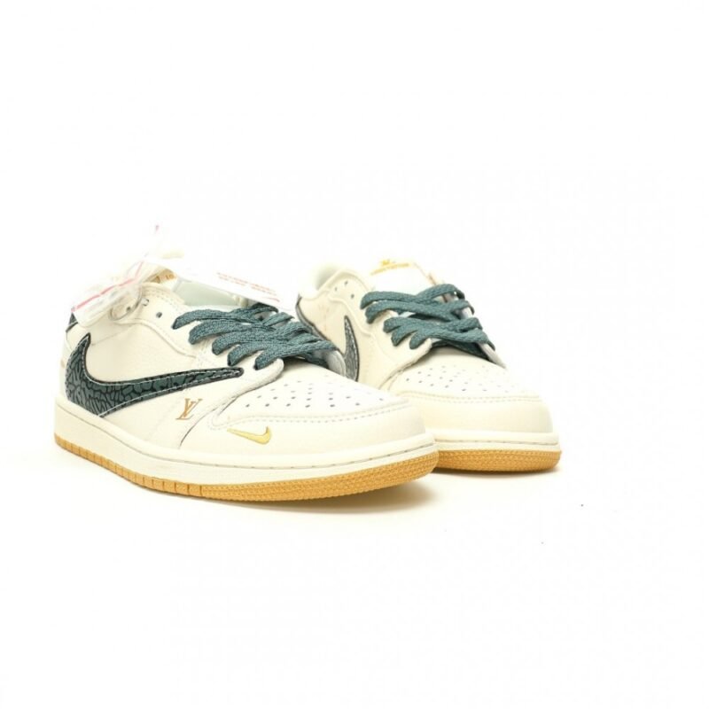 【AT11838】ルイ・ヴィトン x トラヴィス・スコット x ナイキコラボAir Jordan 1 Low | 贅沢とストリートカルチャーの融合 | Nike x Louis Vuitton