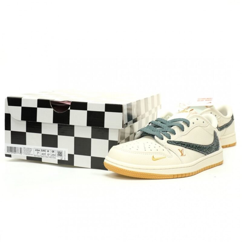 【AT11838】ルイ・ヴィトン x トラヴィス・スコット x ナイキコラボAir Jordan 1 Low | 贅沢とストリートカルチャーの融合 | Nike x Louis Vuitton