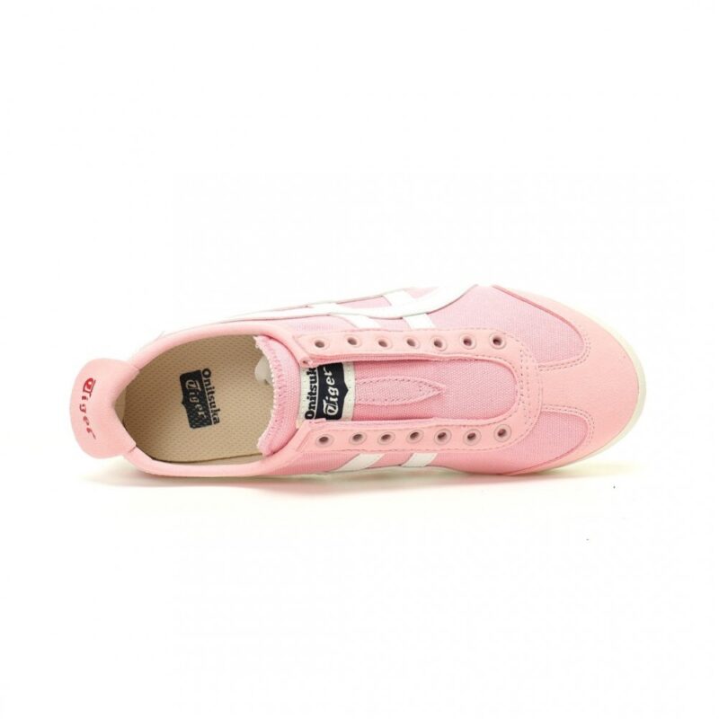 【AT11841】Onitsuka Tiger（オニツカタイガー）Mexico 66 Slip-On ピンク＆ホワイトカジュアルシューズ | Onitsuka Tiger