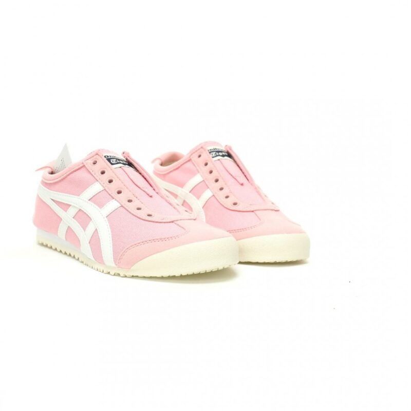 【AT11841】Onitsuka Tiger（オニツカタイガー）Mexico 66 Slip-On ピンク＆ホワイトカジュアルシューズ | Onitsuka Tiger