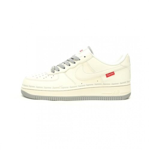 【AT11850】Supreme x Nike Air Force 1 07 Low コラボクラシック クリームグレー限定アイテム | Supreme x Nike