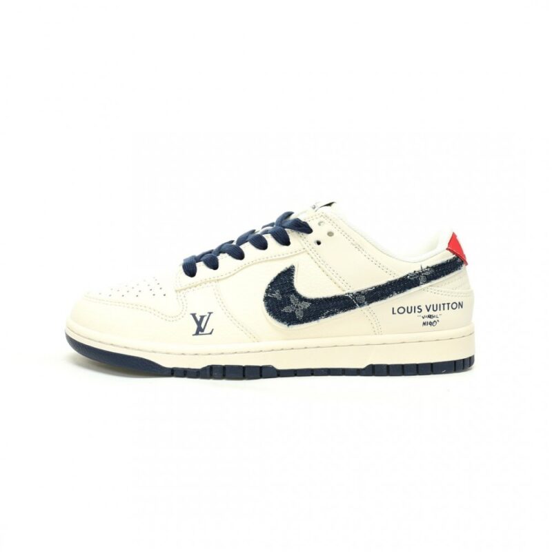 【AT11854】ルイ・ヴィトン×ナイキSBダンクロー コラボスニーカー デニムブルー 新作 | Nike x Dunk