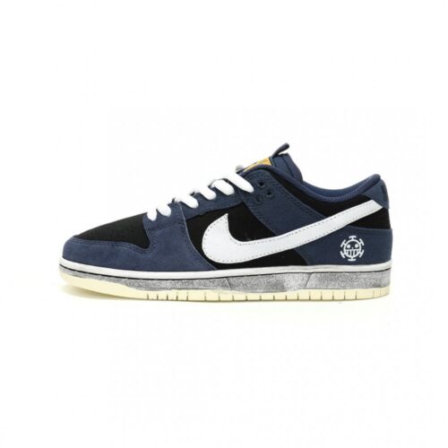 【AT11887】Nike SB Dunk Low Pro PRM スケートボードシューズ - ネイビー&ブラックカラー | Dunk