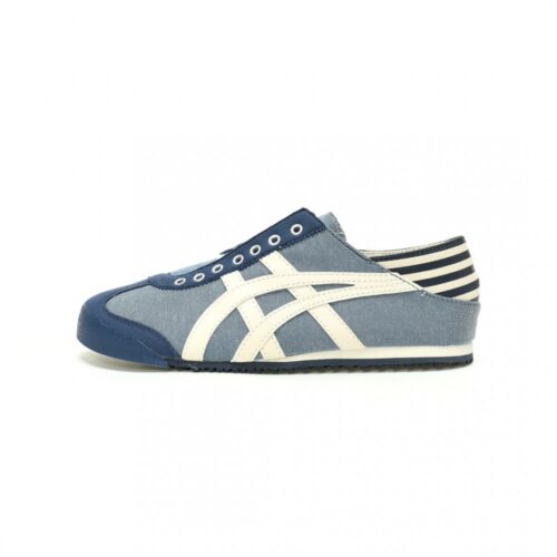 【AT11895】Onitsuka Tiger 鬼塚虎 Mexico 66 Paratyシリーズ カジュアルシューズ、淡い青とアイボリーのディテールを施したライフスタイル表現 | Onitsuka Tiger