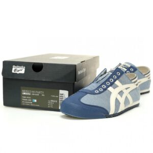 【AT11895】Onitsuka Tiger 鬼塚虎 Mexico 66 Paratyシリーズ カジュアルシューズ、淡い青とアイボリーのディテールを施したライフスタイル表現 | Onitsuka Tiger