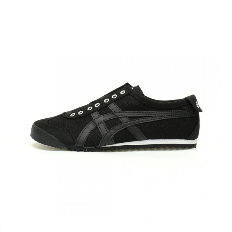 【AT11898】Onitsuka Tiger　オニツカタイガーMexico 66 スリップオンブラック　高密度キャンバススニーカー | Onitsuka Tiger